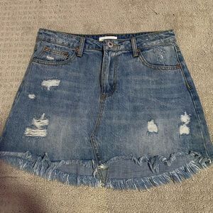 Denim mini skirt